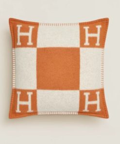 H pillow orange