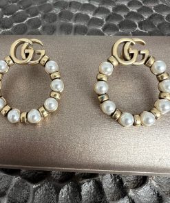 Gucci Gold Pearl Earrings