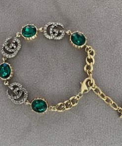 Gucci Vintage Style Crystal Bracelet