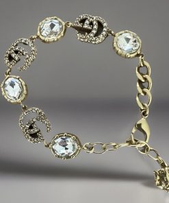 Gucci Vintage Style Crystal Bracelet
