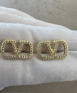 Diamante Gold Valentino Earrings