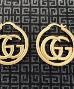 Gucci Gold Hoop GG Earrings